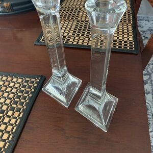 Elegant toscany crystal candleholders